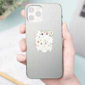 Floral & Butterfly,  Whimsical Garden-Inspired  Sticker (Telefoon)