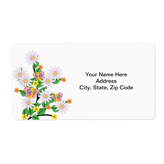 Floral Butterfly White Labels (Voorkant)
