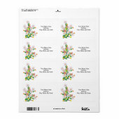 Floral Butterfly White Labels (Full Sheet)
