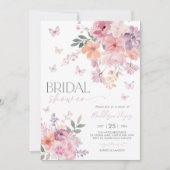 Floral Butterfly Wildflower Vrijgezellenfeest Kaart (Voorkant)