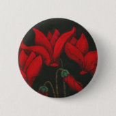 Floral Button "Red Cyclaman" (Voorkant)