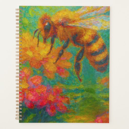 Floral Buzz: Eco-Friendly Bee Notitieboek (Voorkant)