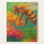 Floral Buzz: Eco-Friendly Bee Notitieboek (Achterkant)