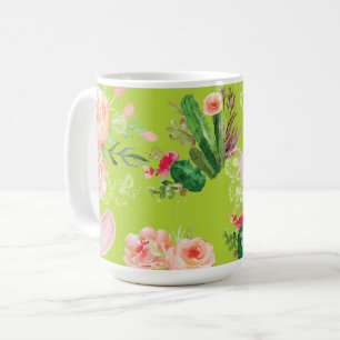 Floral Cactus Elegant Koffiemok