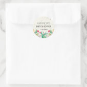 Floral Cactus Fiesta Baby shower Sticker (Tas)