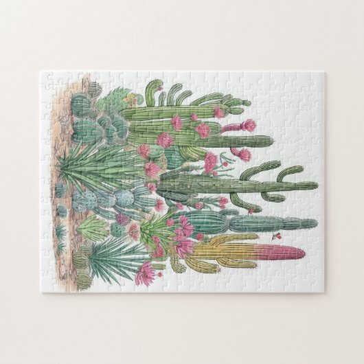 Floral Cactus Legpuzzel (Horizontaal)