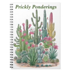 Floral Cactus Notitieboek