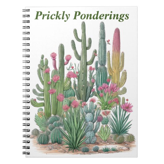 Floral Cactus Notitieboek (Voorkant)