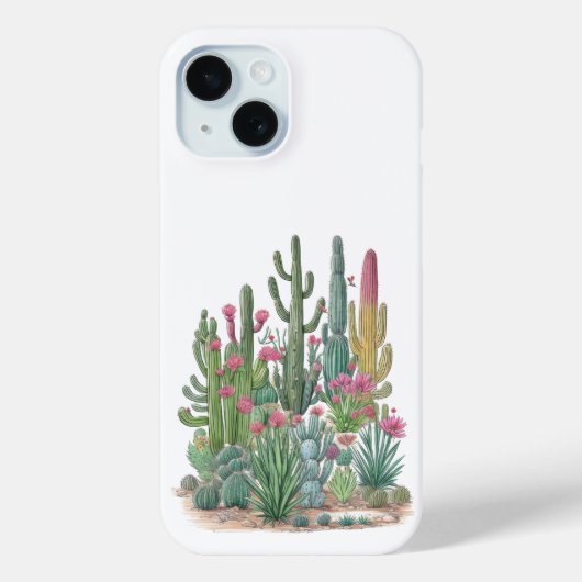 Floral Cactus telefoonhoesje Case-Mate iPhone Case (Achterkant)