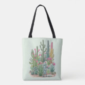 Floral Cactus Tote Bag (Achterkant)