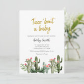 Floral Cactus Waterverf Couple Shower Kaart (Staand voorkant)