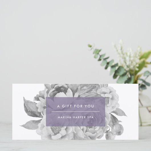 Floral Cadeaubon | LILA (Staand voorkant)