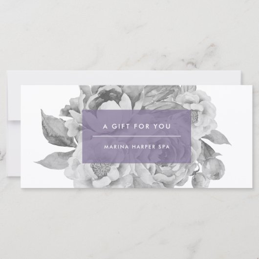 Floral Cadeaubon | LILA (Voorkant)