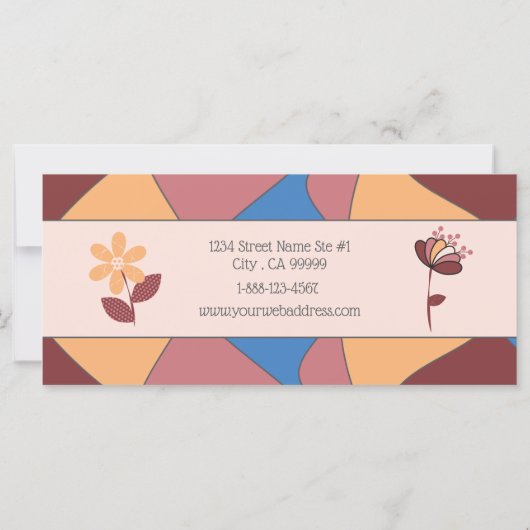 Floral Cadeaubon Sjabloon met Logo (Achterkant)