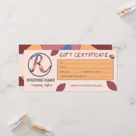 Floral Cadeaubon Sjabloon met Logo