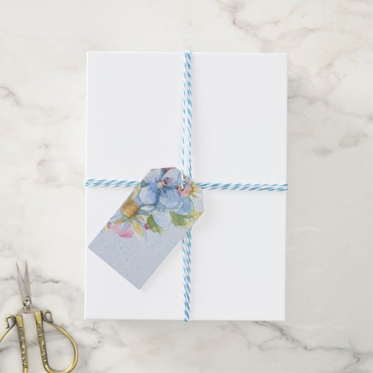 Floral Cadeaulabel (Met Touw)