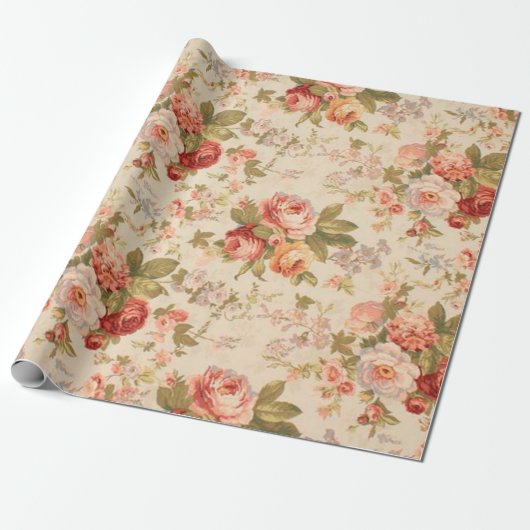 Floral Cadeaupapier (Uitgerold)