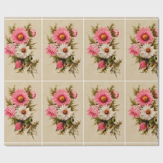  Floral Cadeaupapier (Vlak)