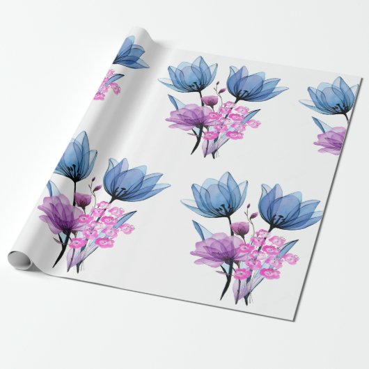 Floral Cadeaupapier (Uitgerold)