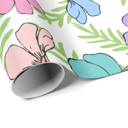 Floral Cadeaupapier (Rol Hoek)