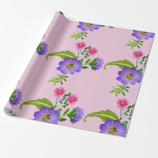  Floral Cadeaupapier (Uitgerold)
