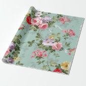 Floral  cadeaupapier (Uitgerold)