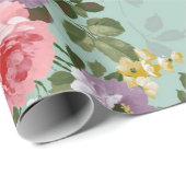 Floral  cadeaupapier (Rol Hoek)