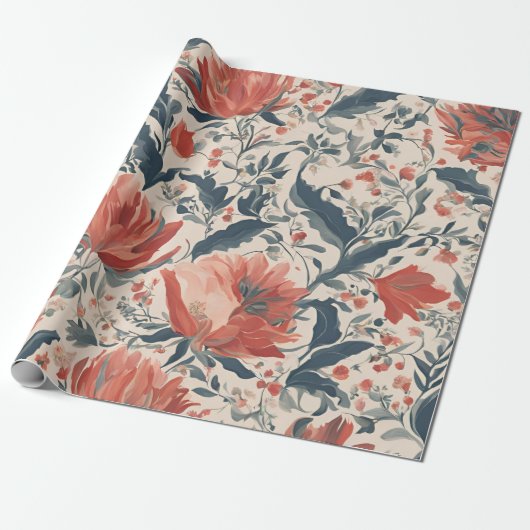  Floral Cadeaupapier (Uitgerold)