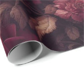 Floral Cadeaupapier - Bourgogne en Rood (Rol Hoek)