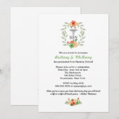 Floral caduceus Nurse pinning afstuderen BSN RN Kaart (Voorkant / Achterkant)