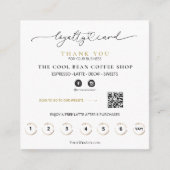 *~* Floral Cafe Coffee Espresso QR Rewards Klantenkaartje (Voorkant)