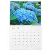 Floral Calendar Blue Hydrangeas Yellow Sunflower Kalender (Mar 2027)