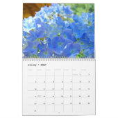 Floral Calendar Blue Hydrangeas Yellow Sunflower Kalender (Jan 2027)