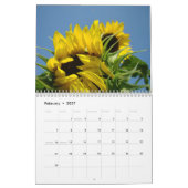 Floral Calendar Blue Hydrangeas Yellow Sunflower Kalender (Feb 2027)