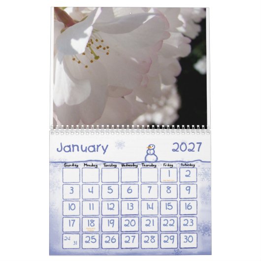 Floral Calendar Kalender (Jan 2027)