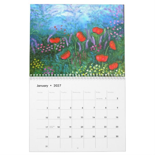 Floral Calendar Kalender (Jan 2027)