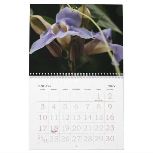 Floral Calendar Kalender (Jan 2027)