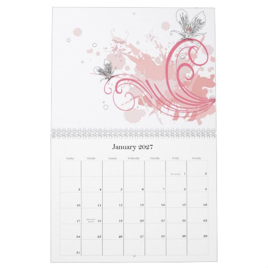 Floral Calendar Kalender (Jan 2027)