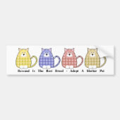 Floral Calico Kat Rescue Bumpersticker (Voorkant)
