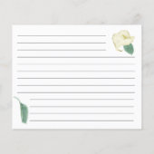 Floral Calla Lilies Greenery Recipe Kaart (Achterkant)