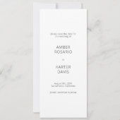 Floral Calligrafie zwart-wit Opslaan datum Kaart (Achterkant)