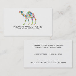 Floral Camel Illustratie Tour Gids Visitekaartje