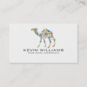 Floral Camel Illustratie Tour Gids Visitekaartje (Voorkant)