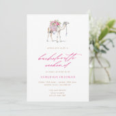 Floral Camel Marokkaanse vrijgezellenweekend Kaart (Staand voorkant)