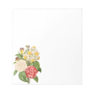 Floral Camelia Daffodil Flowers door Redoute Notitieblok