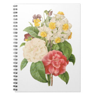 Floral Camelia Daffodil Flowers door Redoute Notitieboek
