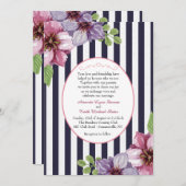 Floral Cameo Uitnodiging (Voorkant / Achterkant)