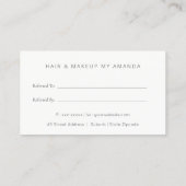 Floral Camera Fotografie Verwijs vrienden Visitekaartje (Achterkant)