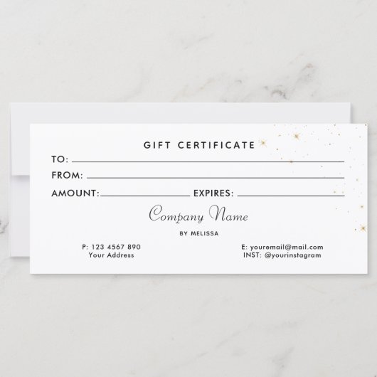 Floral Candle Cadeaubon (Achterkant)