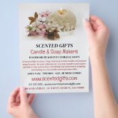 Floral Candle, Candle & Soap Maker Adverteren Flyer (Hand)